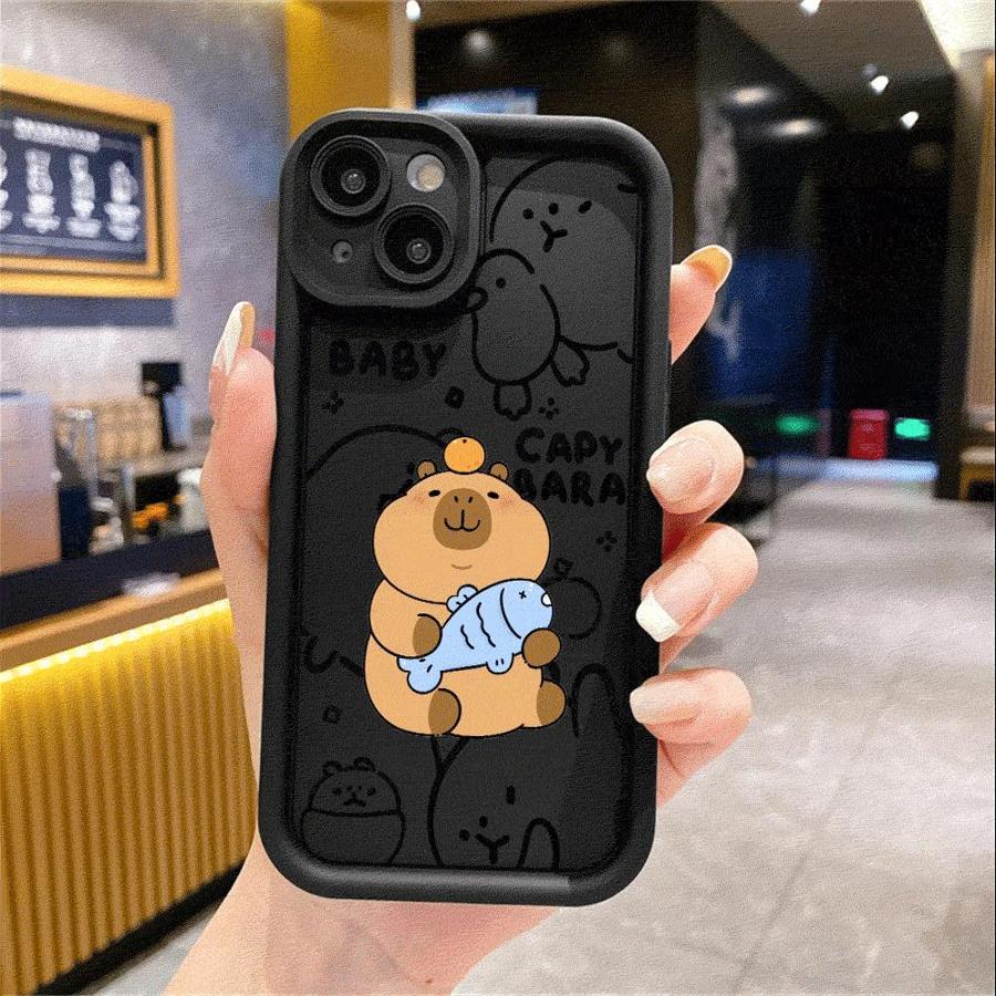 Cute Capybara Phone Case for Realme C35 C30 C55 C67 11 12 C11 C12 C15 C20 C21 C31 GT3 8 7i 8i Narzo50 Capa Cover