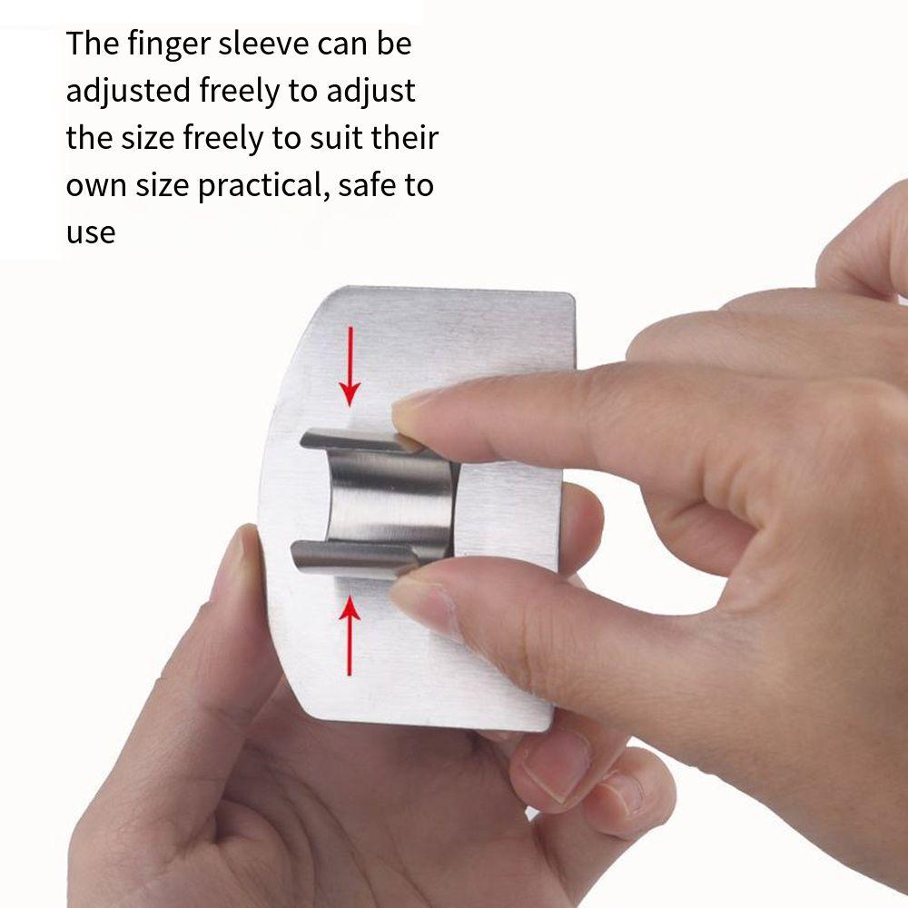 2/4 Pcs Single/DoubleFinger Stainless Steel Finger Protector Adjustable Multifunction Anti-cut Finger Guard Anti-corrosion