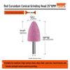 Electric Drill Grinder Head - Brown Corundum Cylindrical/Conical 6mm Polishing Tool.
