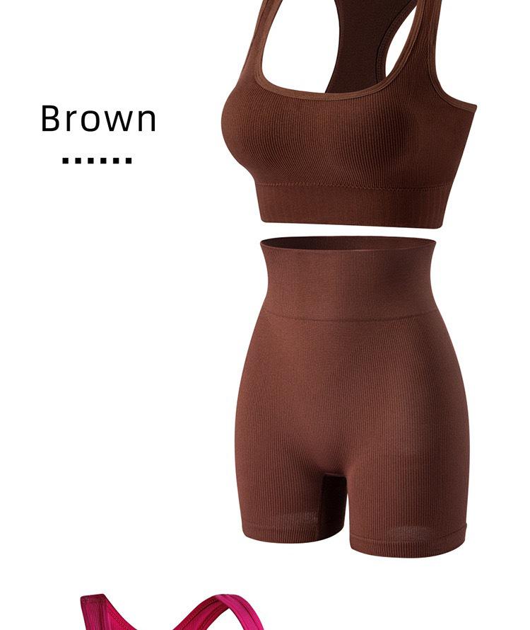 Plus Size Wirefree Push-Up Sports Bra & Boyleg Panties Set for Women