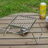 Outdoor Stainless Steel Camping Stove Holder Portable Folding Mini Barbecue Rack Pot Holder Baking Stand Tray Camping Cookware