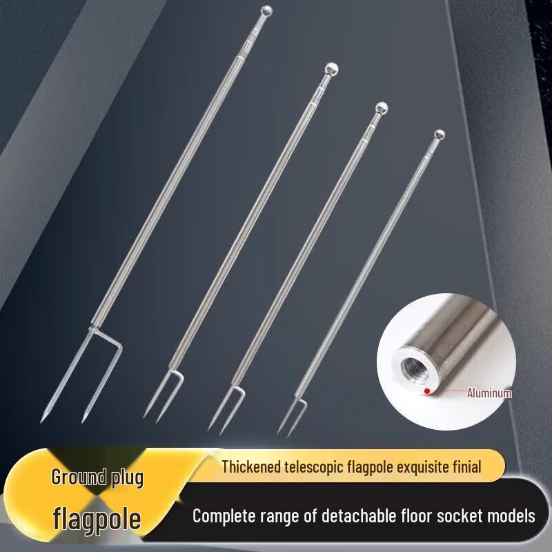 Stainless Steel Telescopic Flagpole Kit