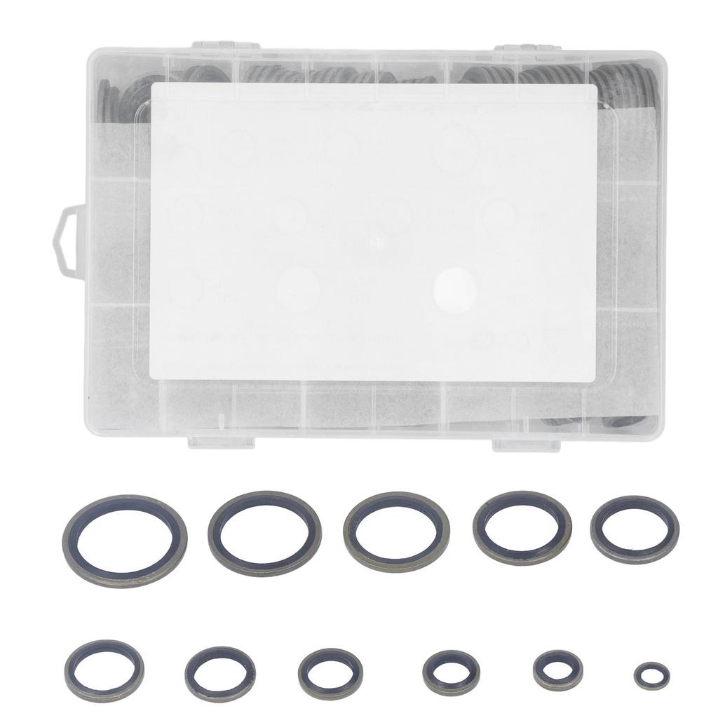 230 Pcs Oil Seal Washer Assortment Kit M6 To M26 Self Centered Metal Rubber Oil Drain Plug Gasket