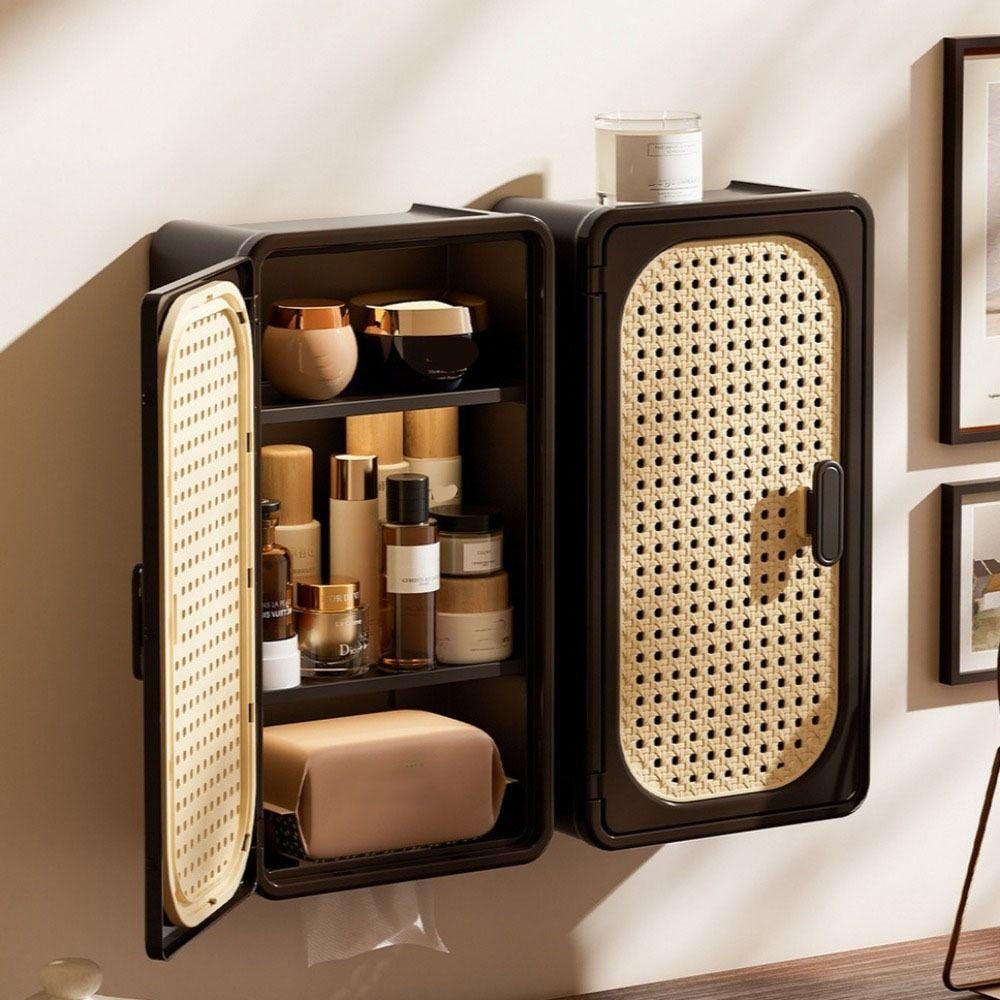 Wall Mounted Tissue Box Llarge Capacity Waterproof Paper Box Container With Partition Ancient Style Cosmetics Organizer Box