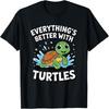 Cute Turtle Lover Adults or Kids Boys Girls Turtles T-Shirt