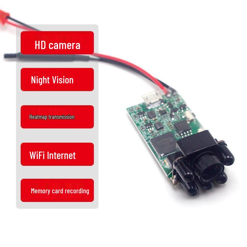 HD Night Vision WiFi Drone Camera Module, No Battery, Includes Desktop Battery Option