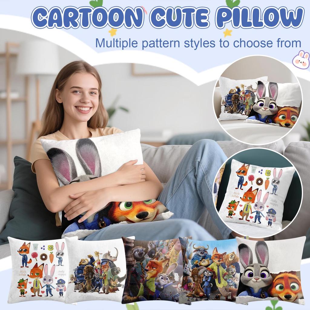 Printed Pillowcase Square Pillowcase Sofa Pillowcase No Core Comfortable Pillowcase
