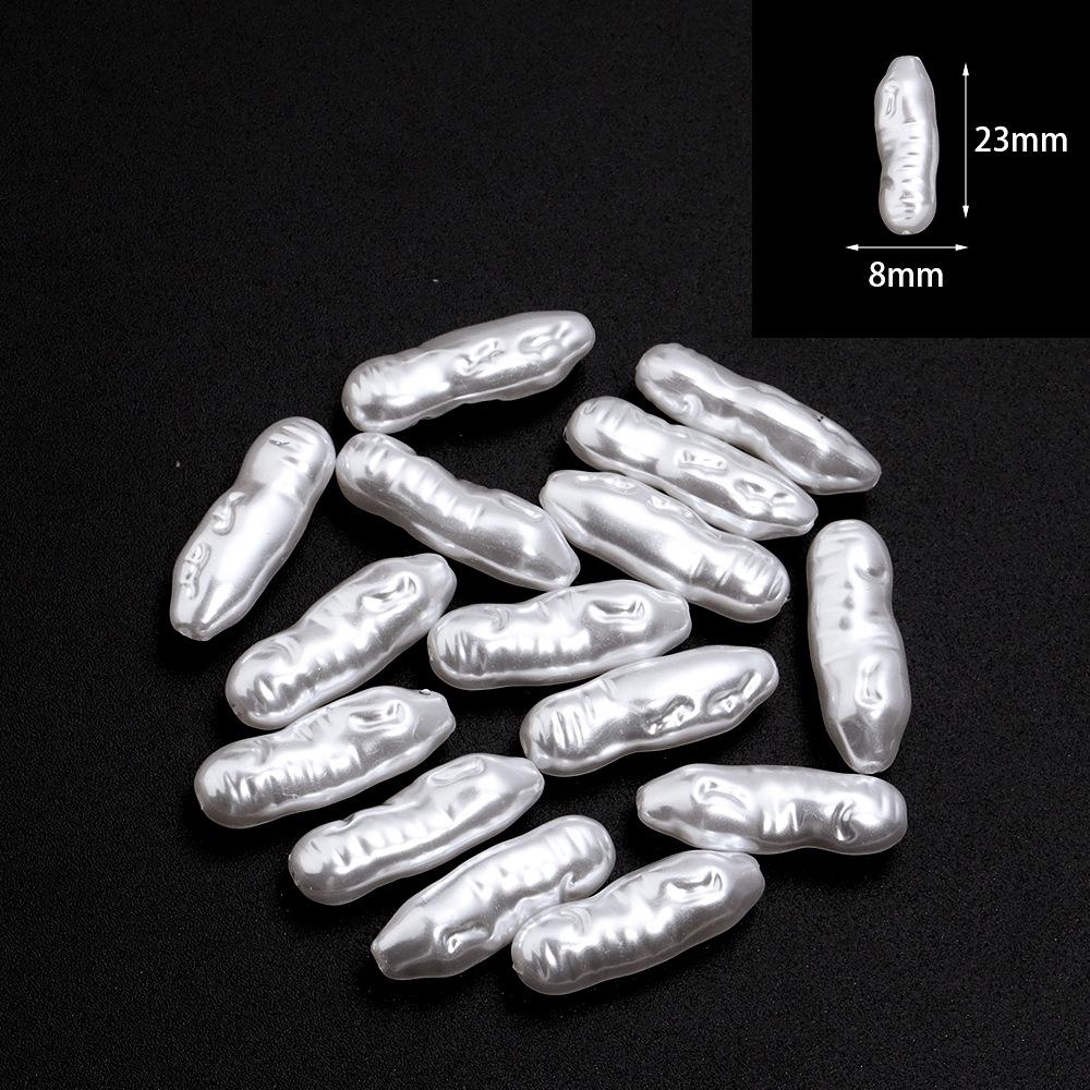 

АБС Неправильный треугольник Белые бусины из искусственного жемчуга - Полуфабрикат, Прямое отверстие, Рассыпные бусины See Details for Specific Size