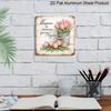 2D Flat, 1pc, Spring Decor, Elegant Tulip Sign, Vintage Aluminium Sign, Home Wall Art, Inspirational Floral Decor for Garden, Courtyard, Living Room