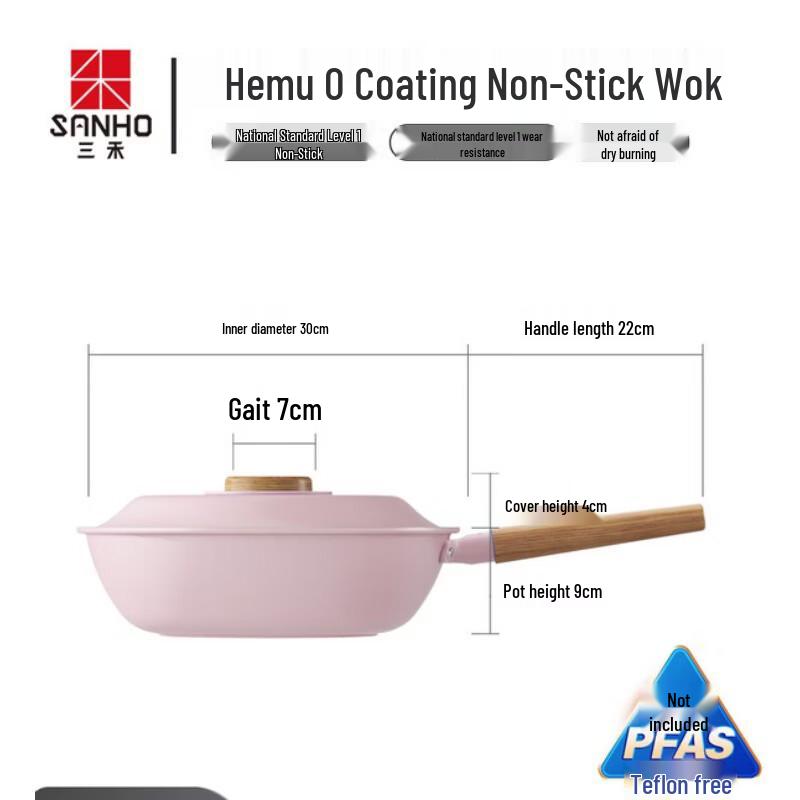 

Санхе Вейна 30 см Вок из нержавеющей стали с титановым покрытием