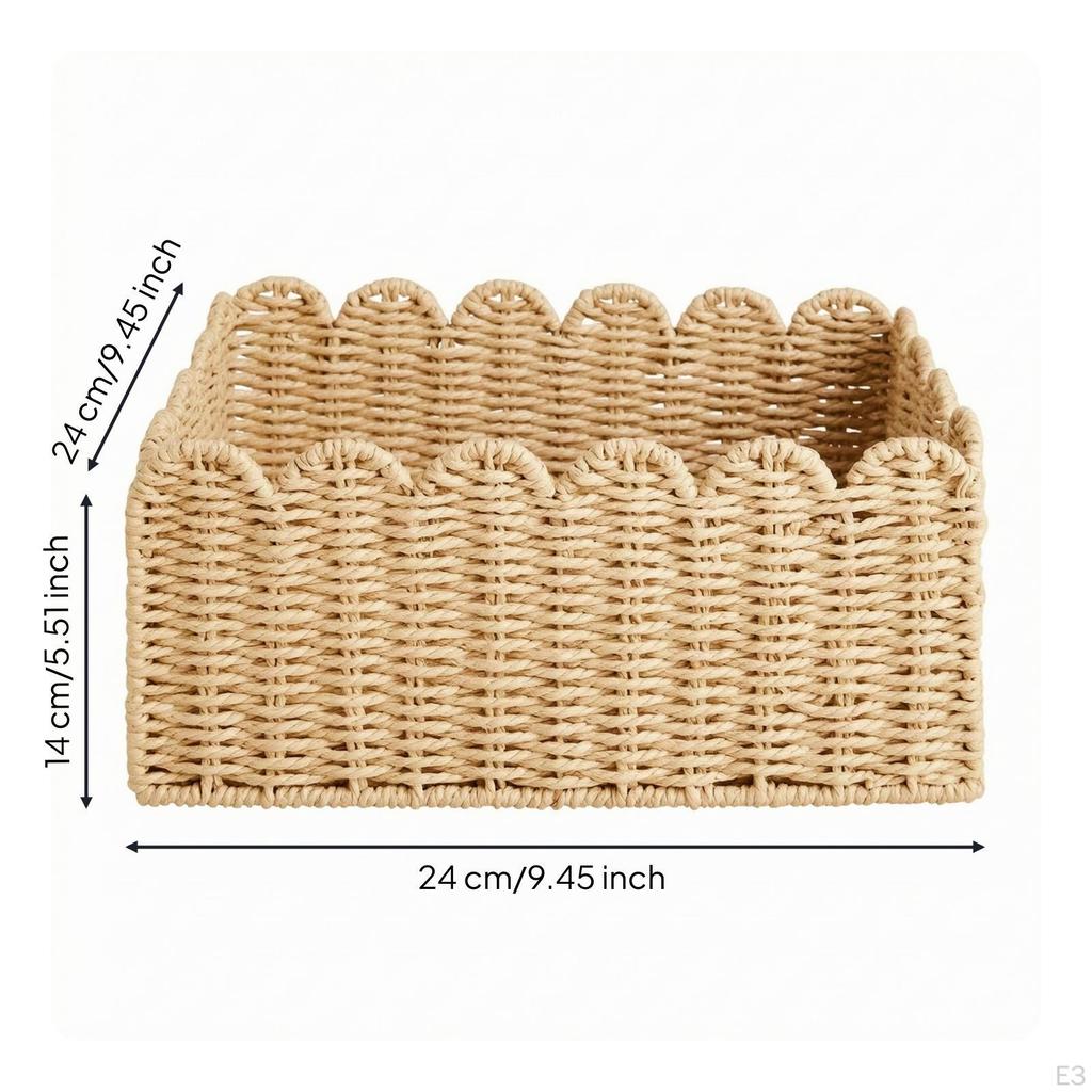 Openuncovered Rope Storage Basket | Sturdy Reinforced Frame, SpaceSaving Boxy Layout, with