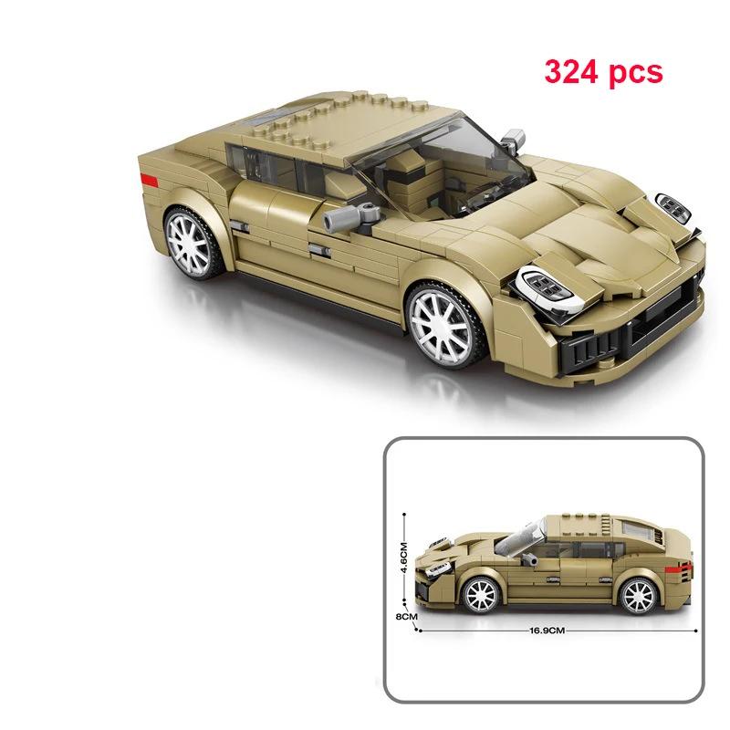 City Technical Car Speed  Racing Car Building Blocks Sports Police Car Pick Up MOC Creative Vehicle Toys