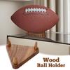 Dreieckiger Holz-Ausstellungsständer für alle Arten von ovalen und runden Bällen, Basketball Fußball Volleyball Rugby Ballhalter