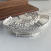 Xiaomi 100% Solid 925 Sterling Silver Retro Bracelet for Women Men Vintage Handmade Flower Shape Bracelet Birthday Gift