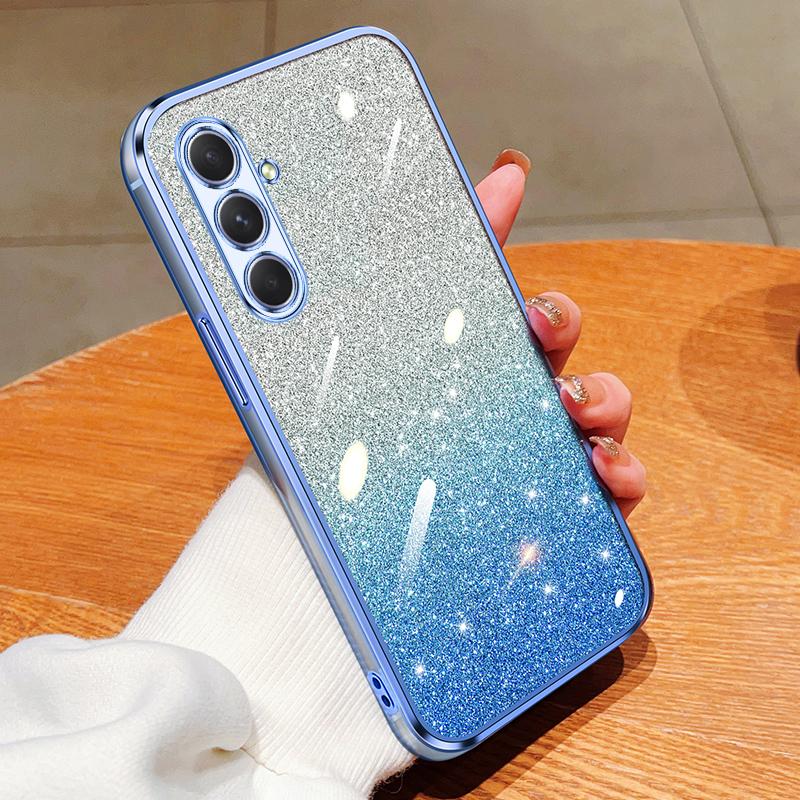 

Модний чохол із блискучим градієнтом для Samsung Galaxy A54 A34 A24 A14 A15 A05 A04 A53 A52 A23 A13 Силіконовий захист задньої кришки Samsung Galaxy A04 синій