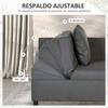 Divano letto a 1 posto con schienale regolabile Poltrona letto singola con cuscini per camera da letto appartamento Grigio