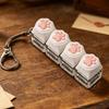 Cat Paw Clicker Keychain Led Light Keyboard Keychain Fidget Toy Clickable Button Stress Relief Glowing Fidget Anxiety Relief