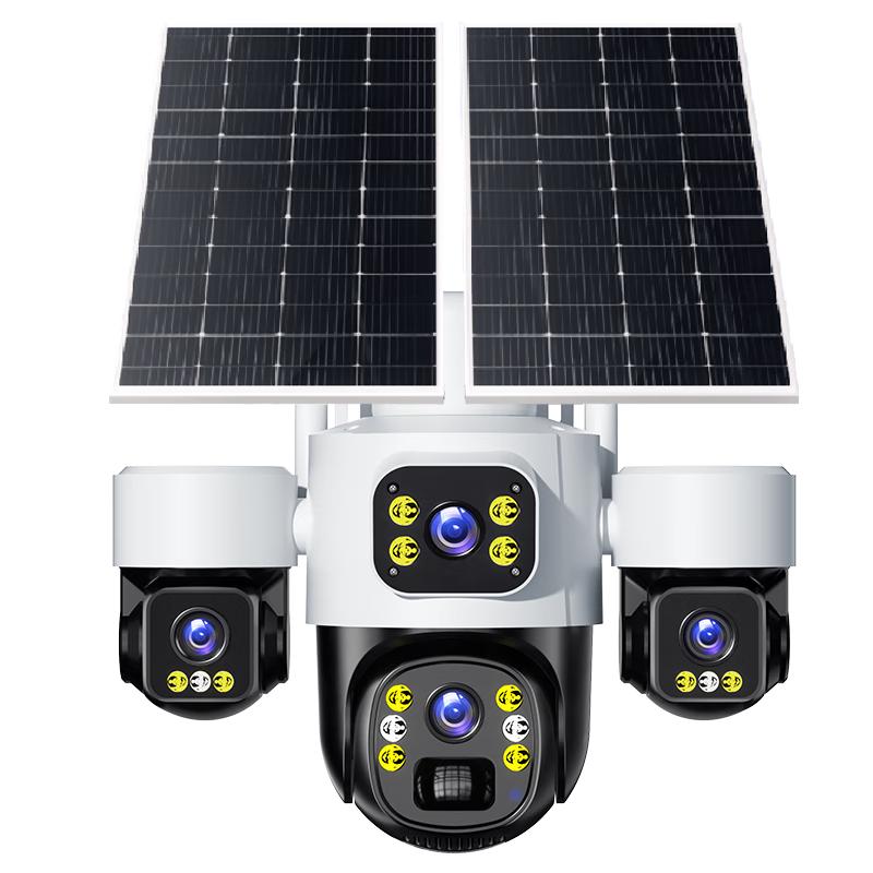 Haoqu 4G Solar Outdoor PTZ Surveillance Camera with Night Vision CN Plug (adapter Included)