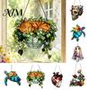 Gothic Aesthetic Room Decor Stained Glass Skull Suncatcher, Acrylic Colorful Window Hanging Wall Art Seasonal Halloween Party Supplies with Butterfly