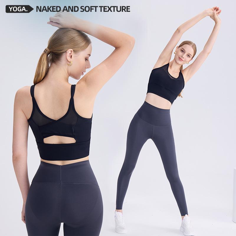 Breathable Mesh Sports Bra for Women - Skin-Friendly, Supportive, Shockproof, Beautiful Back Design