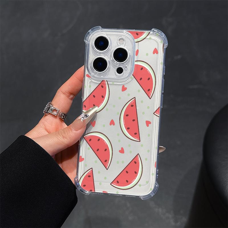 Cartoon Cute Avocado Phone Case For IPhone 17 Pro Max 16 17 15 7 14 13 Plus 12 Mini 11 XR 16E Air Cases Transparent Soft Covers