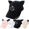 Cat Ear Baseball Caps Metal Rings Dad Hat Creative Sunscreen Hat  Outdoor