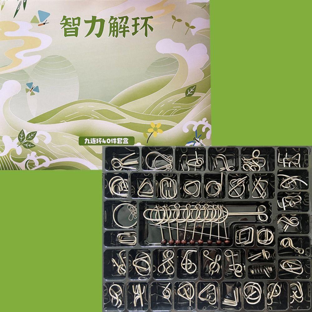 

Разблокировка Игрушка Металлическая проволочная головоломка Магический трюк Игрушка Замок Лубань Игрушка для разблокировки 3D-головоломка Детские подарки 40pcs