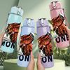 1PC Stacked Cash Money Graphic 750ml Color Plastic Water Bottle Leakproof Flip Straw Lid For Sports Office Home Use