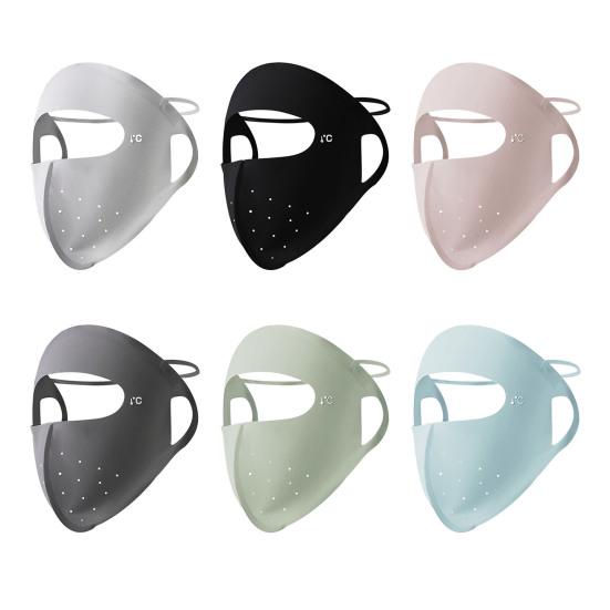 Sunscreen Face Guard Lightweight Ice Silk Fabric Cool Breathable 360 Degree Sun Protection Riding Face Guard