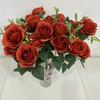 Romantic Rose Bouquet Fake Flowers For Wedding Decor With Real Touch Feelings