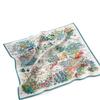 French Art Silk Double Crepe Square Scarf 111% Mulberry Silk Printed Lace 61cm Elegant Silk Scarf Small Shawl Scarf