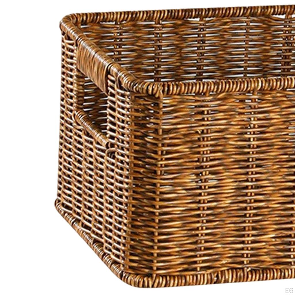 Hand Basket Built in Handles PP Material Organizing for Living Room, Outdoors