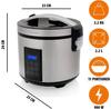 Rice Cooker Tristar RK-6138, Digital with Steamer Function