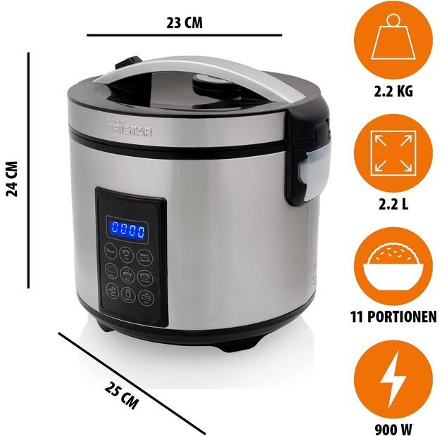Rice Cooker Tristar RK-6138, Digital with Steamer Function