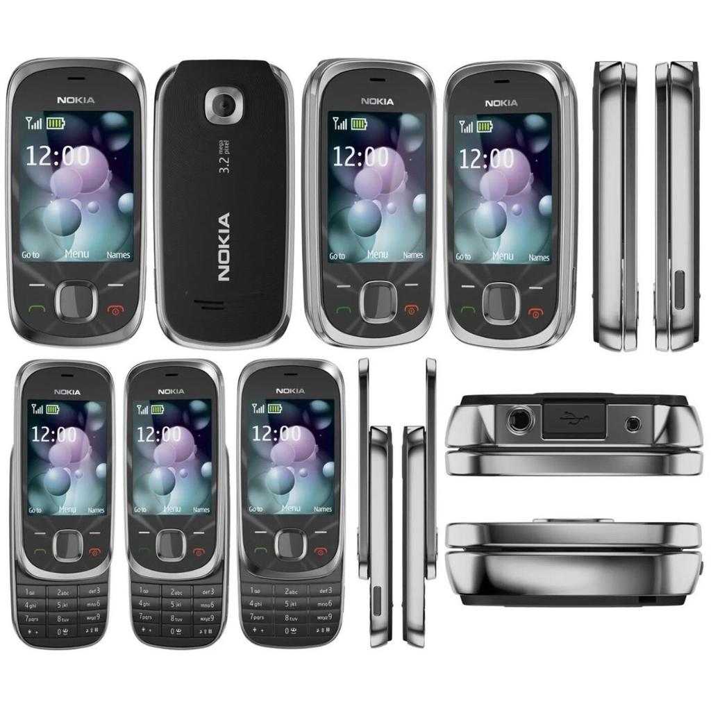 Teléfonos Móviles Reacondicionados Nokia 7230 Teclado Deslizante Original 3G Bluetooth 3.2MP FM JAVA MP3