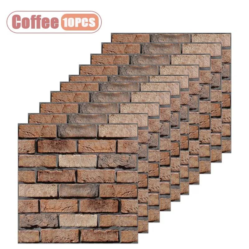 

10-40 шт. 3D самоклеящиеся обои из пеноматериала, водонепроницаемые, пузыреустойчивые наклейки на стену для декора гостиной, спальни, столовой