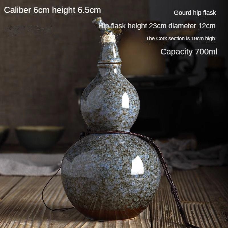 Ceramic Fairy Wine Gourd Sealed Bottle Modern Simplicity Household Fashion Wine Pot Creative Empty Bottle Kitchen Bar Tools New