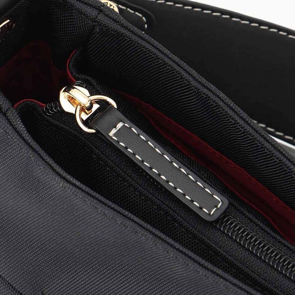 Labagagery Polyester Canvas Tucked Shoulder Bag B008702 Black (10)