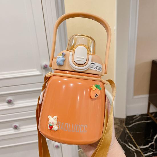 650 ml vattenkokare Värmebeständigt rostfritt stål av livsmedelskvalitet Vattenhalmflaska termovakuummugg