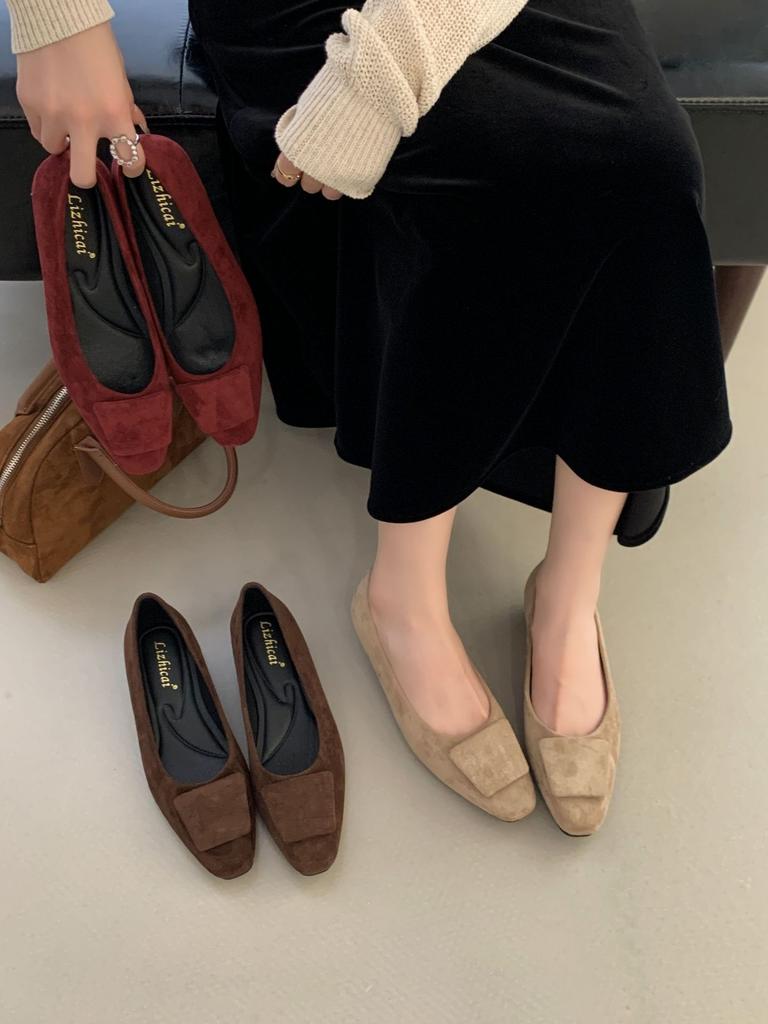 Low-heeled French Retro Square Head Square Buckle Mary Jane Single Shoes Women's Shoes New In Autumn 2025