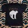 Vintage Cocteau Twins Zischende Katze Print T-Shirt 90er Shoegaze Band Lässig Trendig Retro Oberteil Vintage Mode Atmungsaktiv