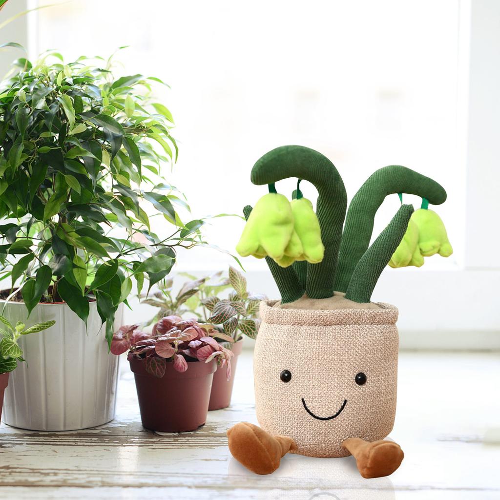 Almohada de peluche con forma de flor, maceta de 12 pulgadas, juguete de peluche suave y amigable para niños.