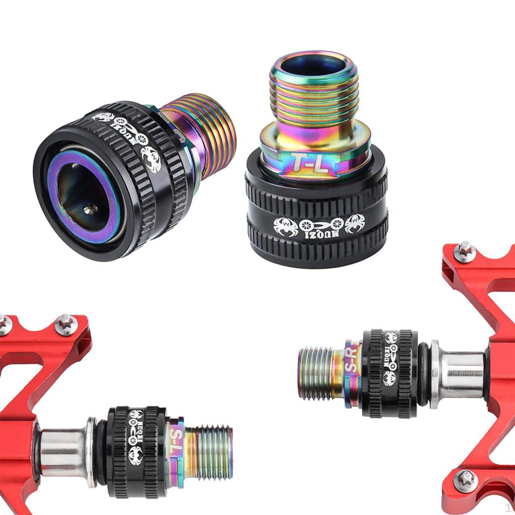 Buy 2x Bike Pedal Extender Shaft Pedal Extension Pedal Spacers Black at