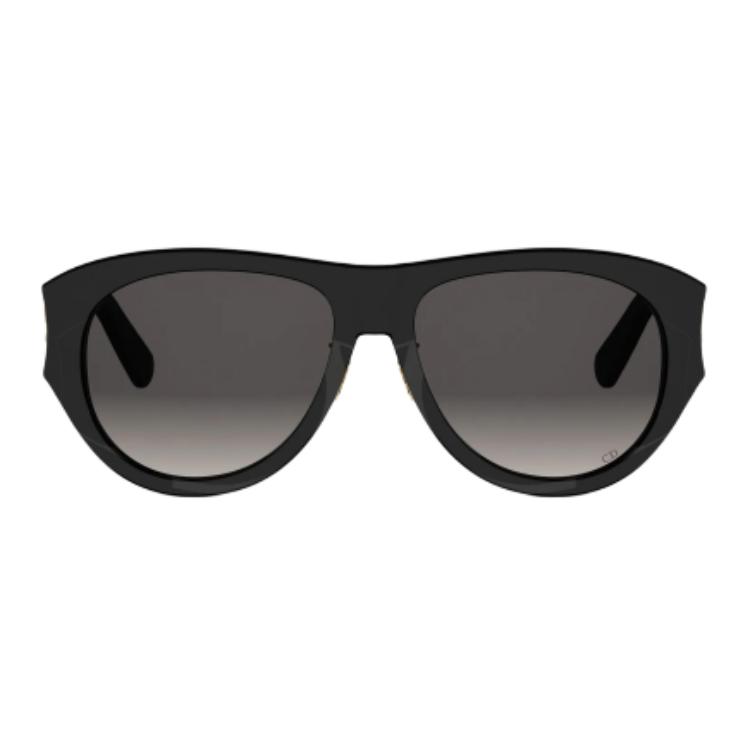 Dior Letter Logo Design Irregular Frame Sunglasses Unisex Sunglasses Black DIORGLOW-A1F-10A157
