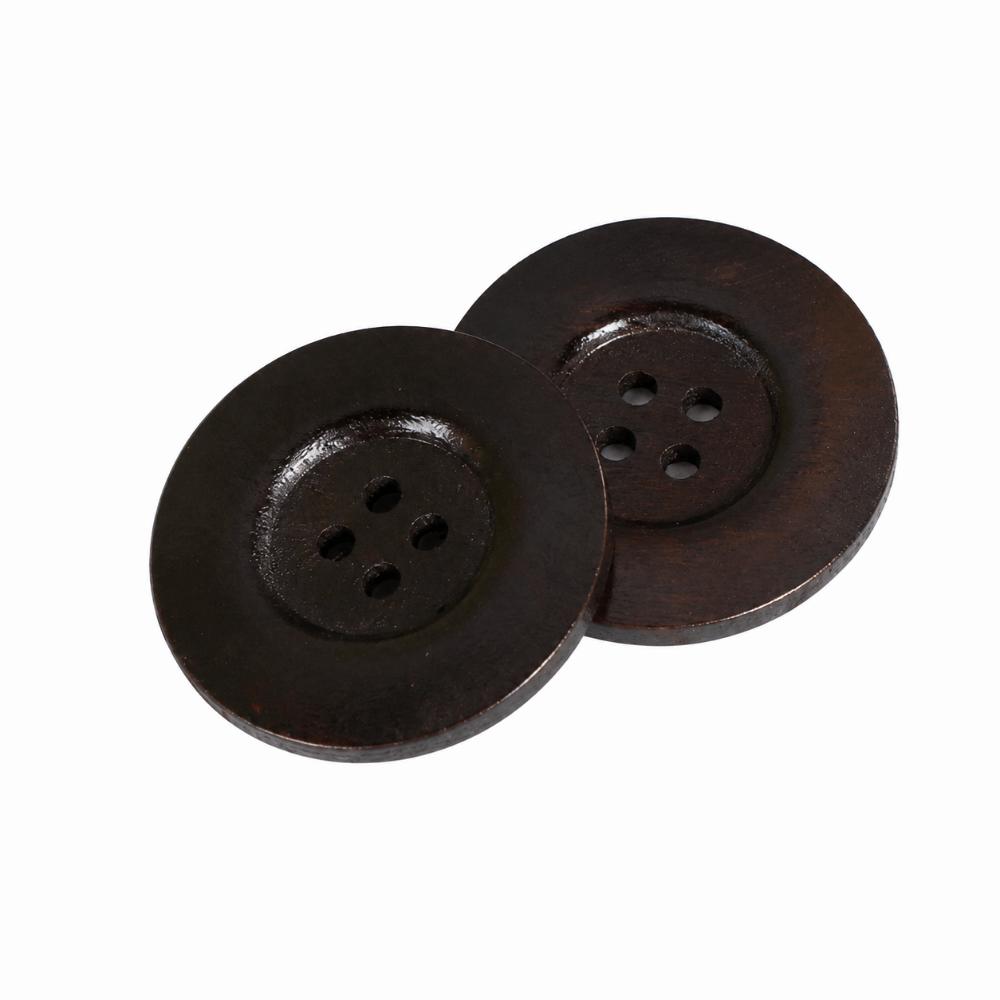 30pcs 40mm Craft Sewing Buttons 4 Holes Round Wood Buttons Durable Coat Buttons  DIY Crafts