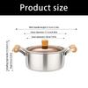 Aluminum Soup Pot with Double Wooden Handle and Glass Cover for Gas Induction Cooktops Multipurpose Cooking Application