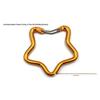Outdoor Aluminum Alloy Five-Point Star Carabiner for Climbing and Luggage with Quick Release.