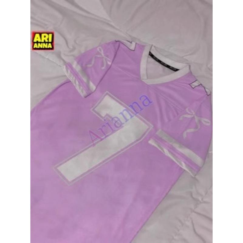 American high street casual sports baseball collar contrasting color short-sleeved T-shirt women's summer loose print half-sleeved top