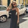 European and American Summer New Women's Clothing French Temperament Polka Dot Sexy Suspender Backless Dress Batch