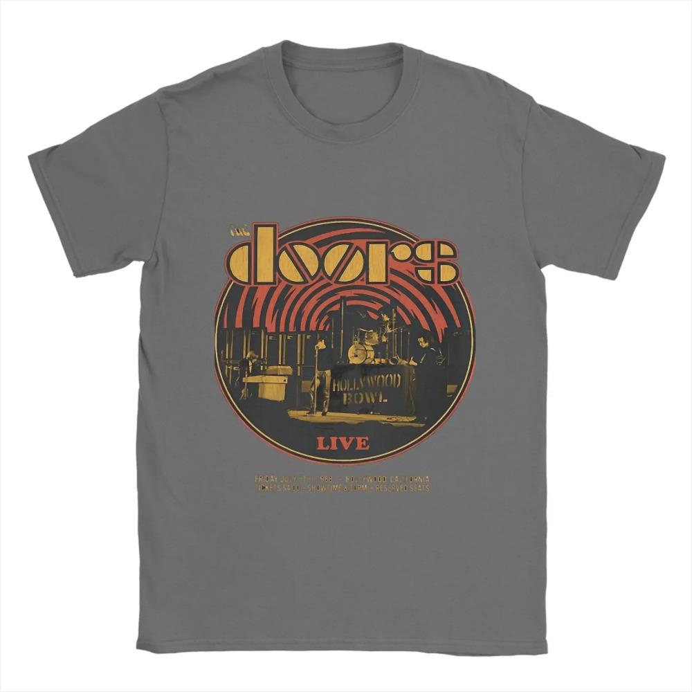 Summer Vintage The Doors T-Shirt Music Leisure T-Shirts Men  Comfortable Oversize Top Tees Short Sleeve Vintage Tshirt